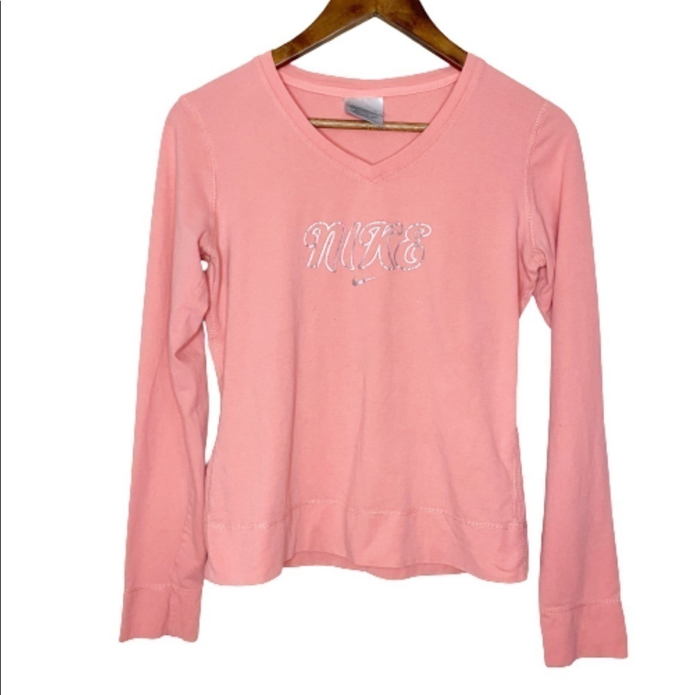 Nike Peach Graphic Longsleeve Silver Graphic Shirt